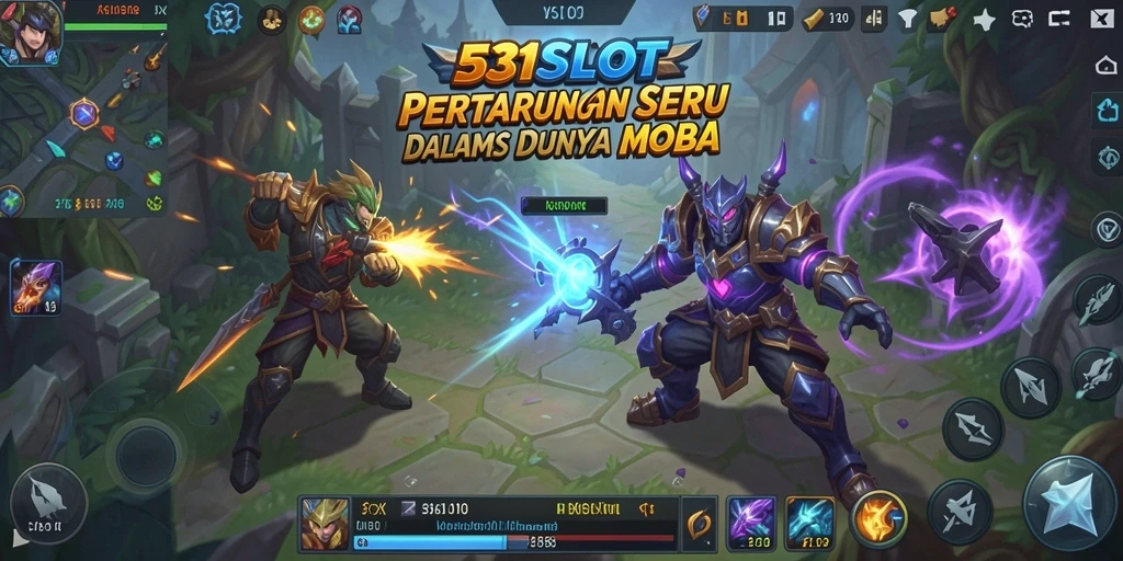 Tampilan gameplay 531SLOT yang mengesankan dalam pertarungan MOBA.