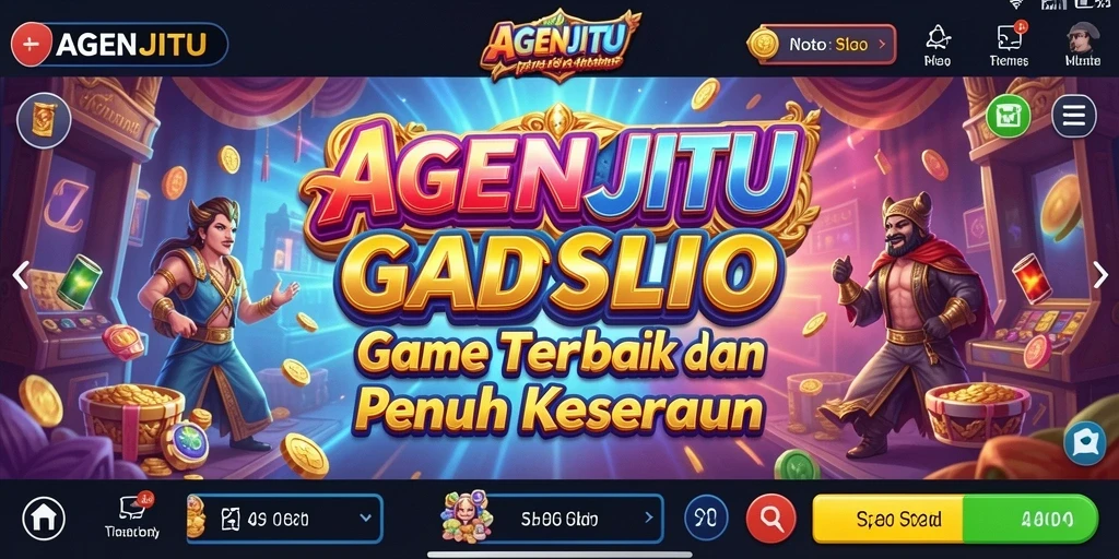 Tampilan gameplay AGENJITU yang penuh warna dan menarik.