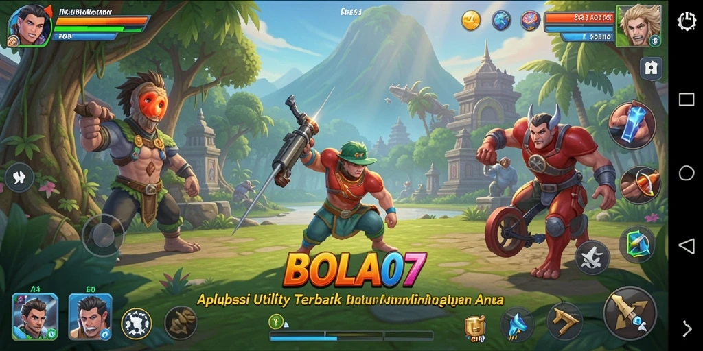 Tampilan utama BOLA07 yang menunjukkan fitur utility yang berguna.