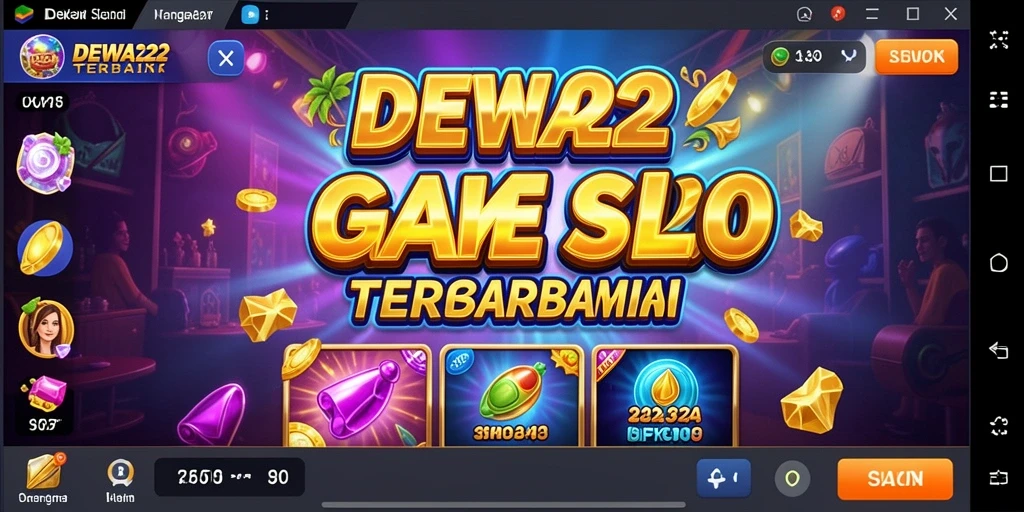 Tampilan gameplay <strong>DEWA22</strong> dengan simbol menarik dan fitur bonus yang memukau.