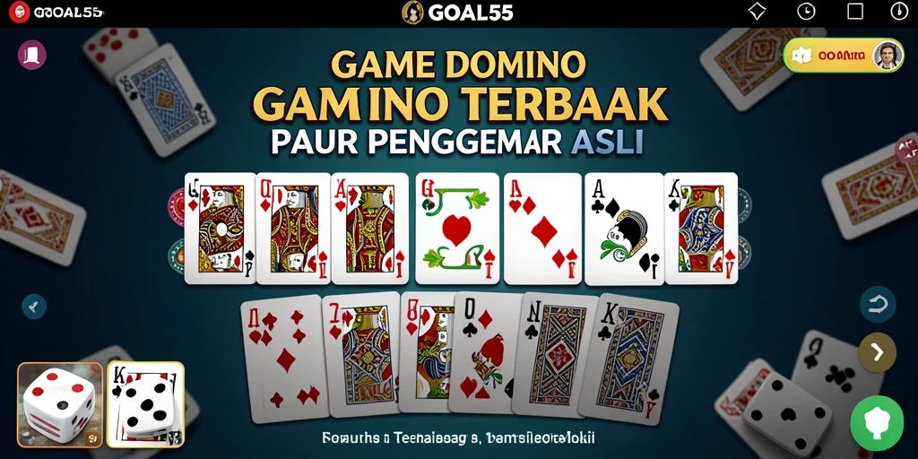 Tampilan gameplay seru dari game Domino GOAL55.