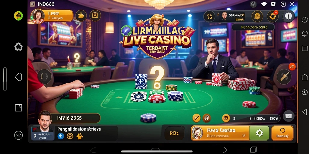 Gameplay Live Casino mendebarkan di IND666 dengan dealer langsung.