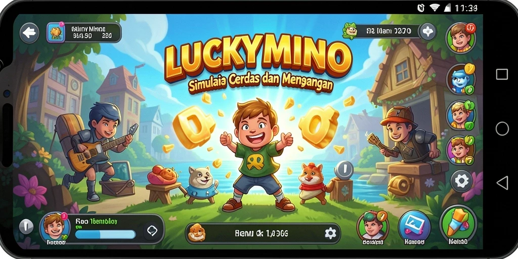Tampilan menarik dari gameplay LUCKYMINO yang penuh tantangan.