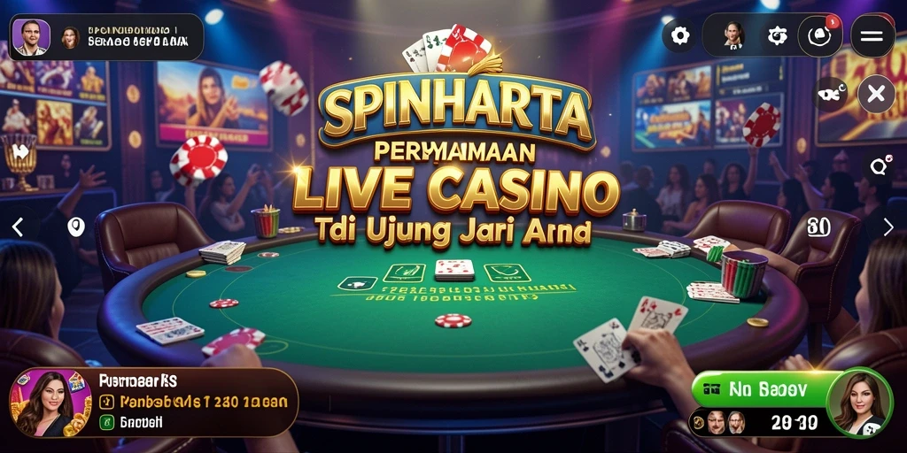 Tampilan menarik dan gameplay mendebarkan di SPINHARTA Live Casino.