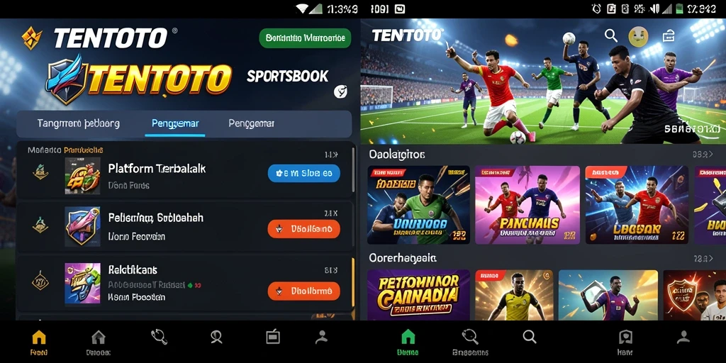 Tampilan screenshot TENTOTO menunjukkan fitur taruhan yang menarik.