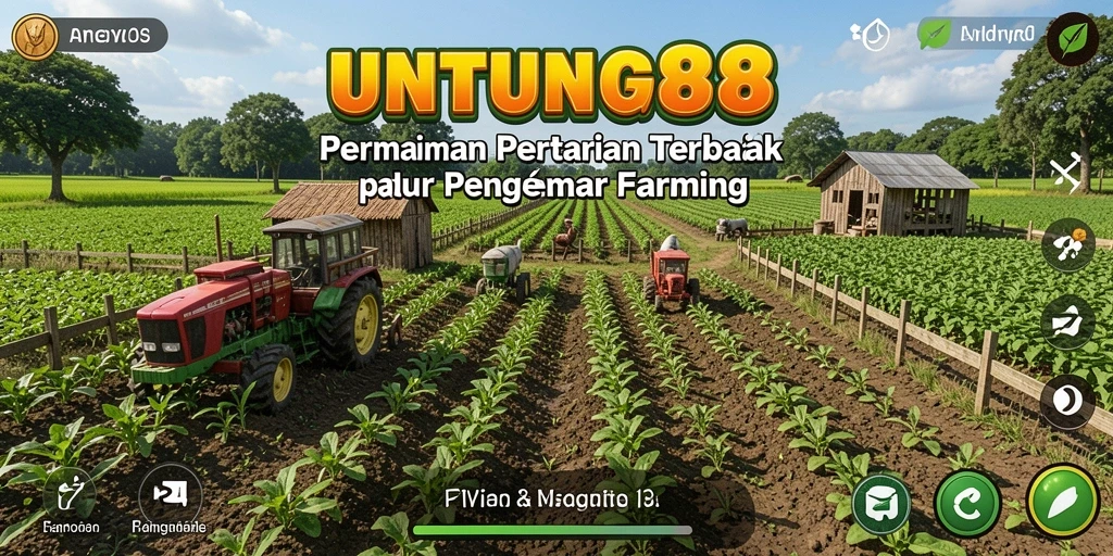 Screenshot utama UNTUNG88 menampilkan gameplay pertanian yang seru dan interaktif.